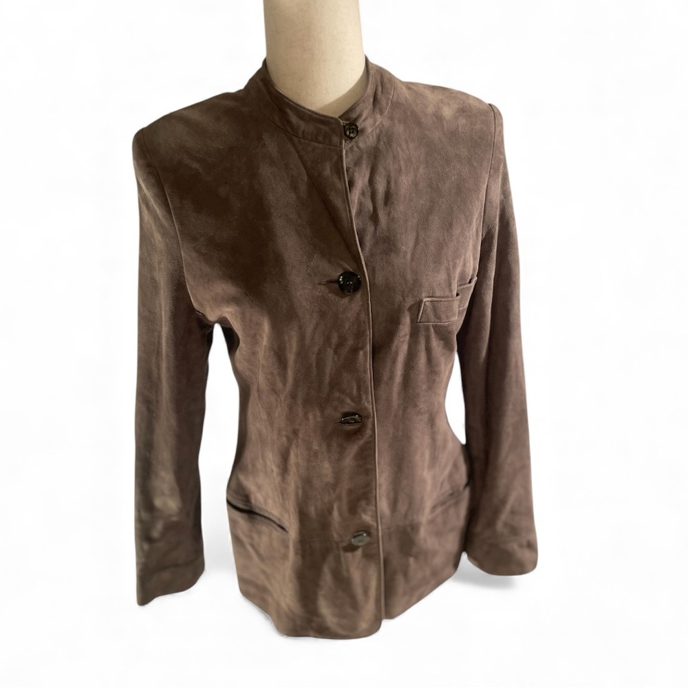 Joseph Abboud Women's Tan Suede Blazer